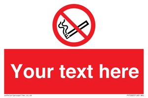 Custom No E-cigarettes / Vaping Sign